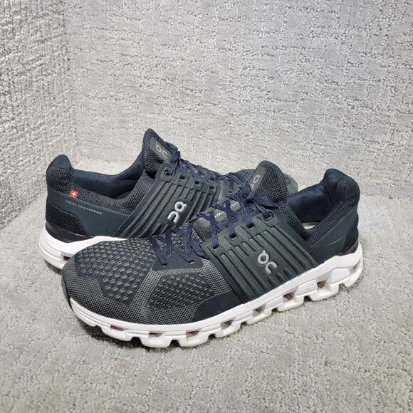 On Running Cloudswift 41.99585 Mens Size US 11.5 Black Rock White Sneaker Shoes - Picture 12 of 13